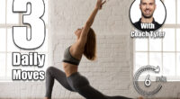 Sporty concentrated woman in grey sportswear, bra and leggings practicing yoga, standing in anjaneyasana pose, attractive girl doing Horse rider exercise, working out at home or in yoga studio. 3 Daily Movements That Keep Your Body 10 Years Younger After 44. Cover