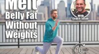 Man in fitness wear exercising near Manhattan. Healthy exercises. Active senior man is fitness exercising outdoor. Exercising after retirement. Senior man training legs muscles doing lunges exercise. 4 Bodyweight Moves That Melt Belly Fat Faster Than Weight Training After 40. Cover