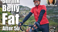 Fitness, cycling and smile with man on bike in nature for sports, training and challenge. Exercise, workout and health with mature person on bicycle in mountains for energy, freedom and performance. 4 Low-Impact Belly Fat Workouts Perfect for Guys Over 50. Cover