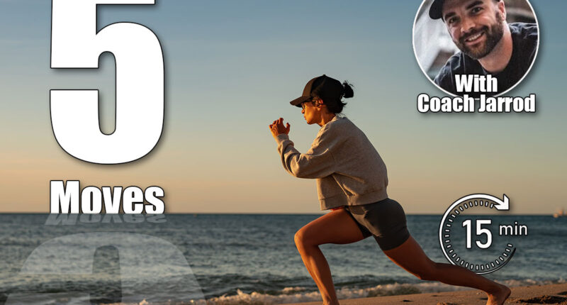 Woman Exercising on the Beach During Sunset. 5 Bodyweight Exercises That Build More Strength Than Gym Machines After 40. Cover