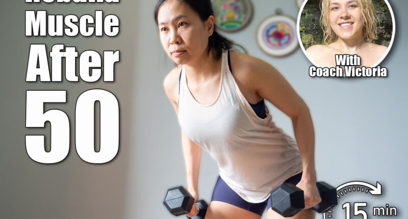 dumbbell row squat position asian woman home workout fitness body weight exercise health training sport healthy lifestyle activity wellness care indoors natural light selective focus. 5 Daily Exercises That Rebuild Lost Muscle Faster Than the Gym After 50. Cover