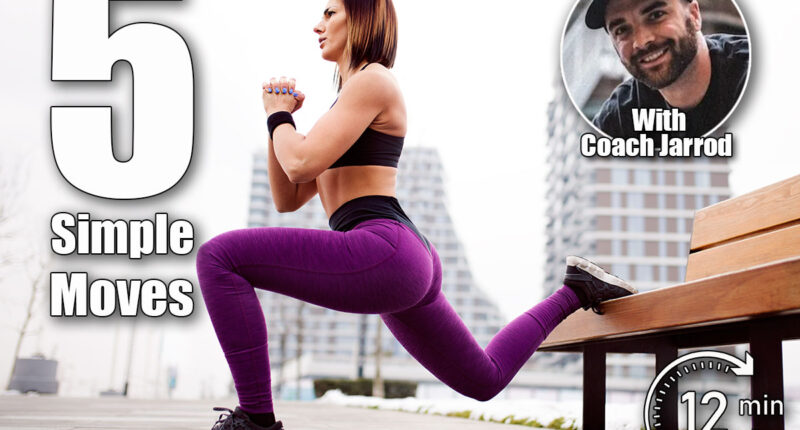Fitness woman split squat exercise outdoor. 5 Simple Exercises That Build More Muscle Than Heavy Lifting After 40. Cover