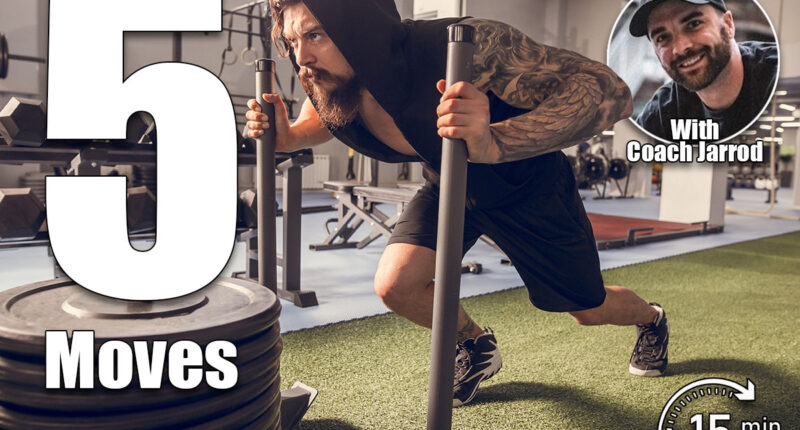 Muscular and strong young man pushing the exercise equipment at the gym. 5 Simple Moves That Melt Belly Fat Without a Single Crunch After 45. Cover