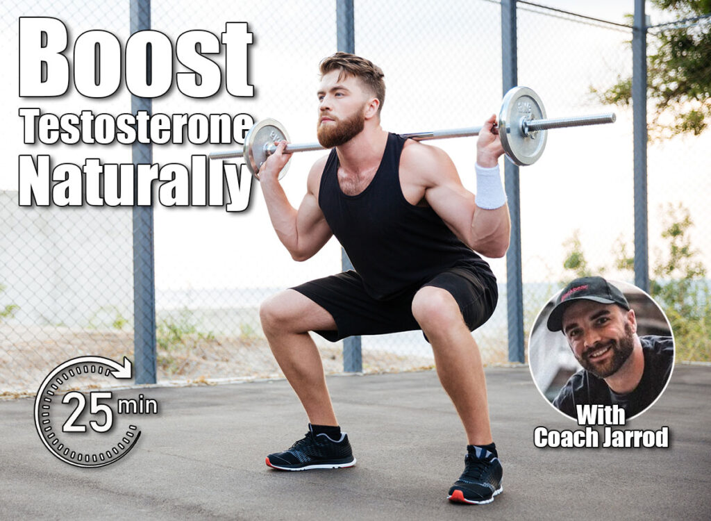 Concentrated bearded sports man doing squatting exercises with barbell outdoors. 6 Exercises That Boost Testosterone Better Than Supplements After 45. Cover