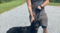 Adam Turck with his dog.