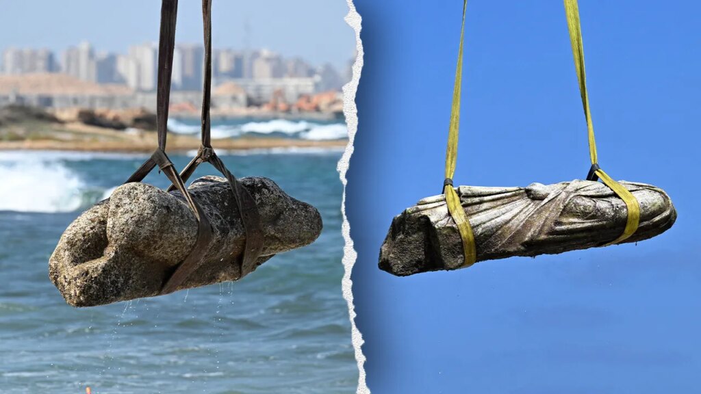 Ancient artifacts of sunken city likely destroyed by earthquake or tsunami plucked from seafloor