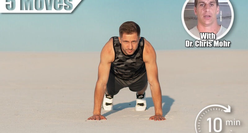 Fitness man doing exercises in sand desert. Sport concept. Are Pushups Every Day Enough to Build Upper Body Strength? Cover