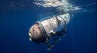 OceanGate Titan submersible descending underwater.