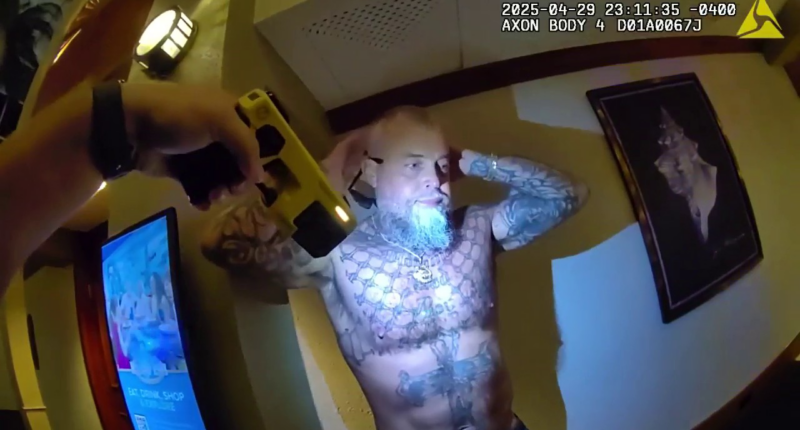 Bodycam footage shows Powerball winner arrested after kicking deputy in face