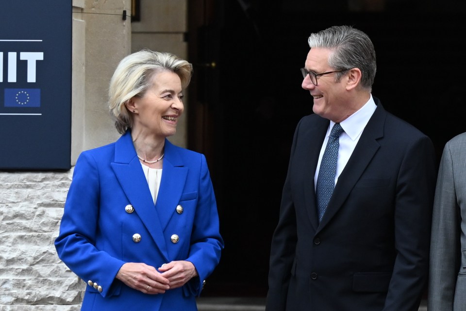Ursula von der Leyen, President of the European Commission and Prime Minister Sir Keir Starmer