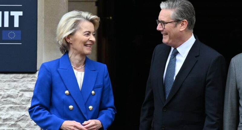Ursula von der Leyen, President of the European Commission and Prime Minister Sir Keir Starmer