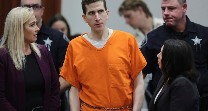 Bryan Kohberger in court during his sentencing hearing.