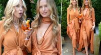 Christie Brinkley and daughter Sailor, 27, twin in matching orange looks