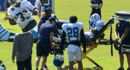 Colts' Salvon Ahmed taken to hospital with severe injury