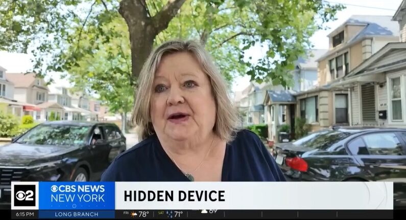 Woman speaking about hidden recording devices used by criminals.