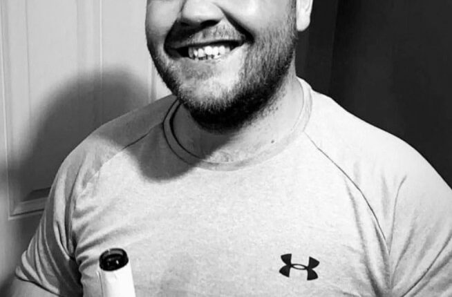 Black and white photo of Mark Anthony Kirby.