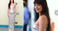 Dakota Johnson's silver Gucci gown compared to aluminum foil