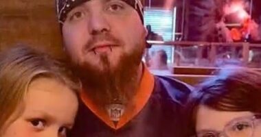 Photo of Dylan Danielson with his daughters, Fayeah and Hayven.