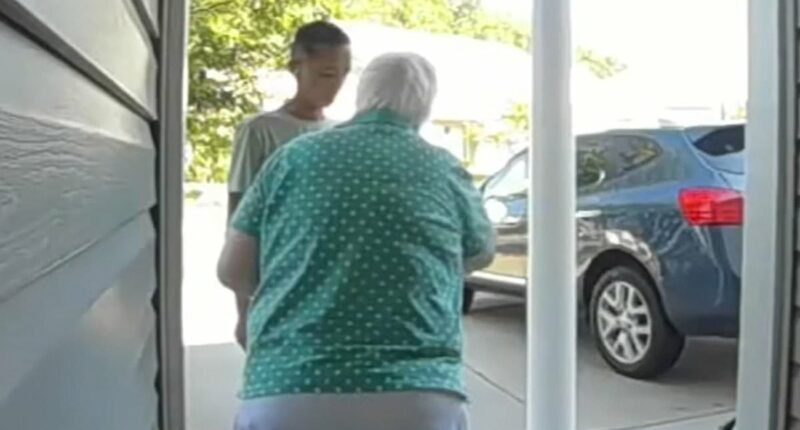 Doorbell cam catches moment elderly widow is scammed out of savings