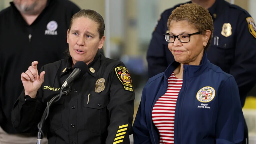 Ex-LA fire chief lodges claim against city, accusing mayor Karen Bass of 'smear campaign'