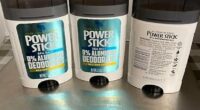 Three Power Stick 0% Aluminum deodorant sticks.