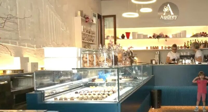 Interior view of Audrey's Bakery in Oderzo, Italy.
