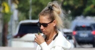 Glamorous ex-tennis star makes rare appearance after health scare