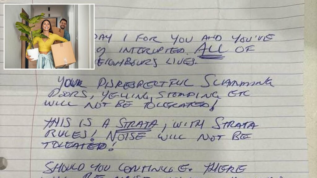 Grim note left on door of couple moving into first home sparks fury  