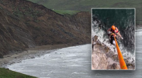 Hikers rescued by helicopter from remote beach after rising tides cut off their only way out