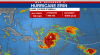 Hurricane Erin strengthens to Category 4: NHC