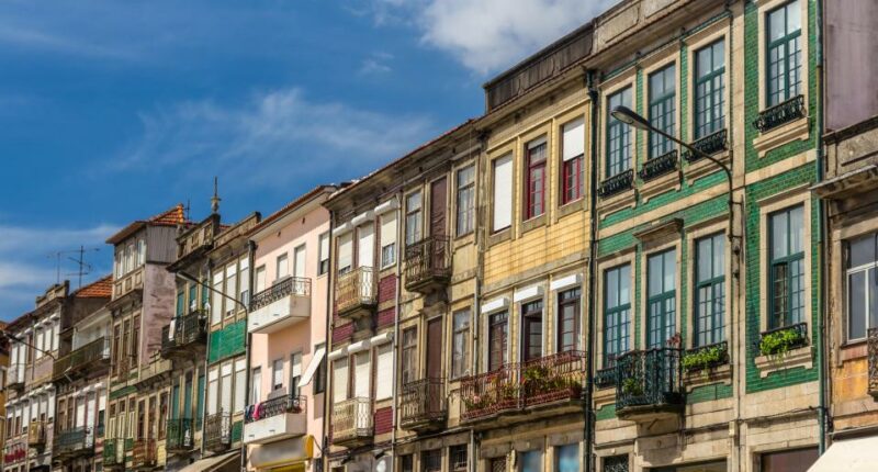 Residential buildings in Porto, Portugal.