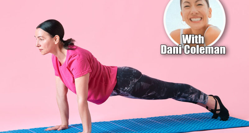 Slim mature woman training, standing in plank position, doing full body exercises against pink studio background. Concept of sport, healthy lifestyle, fitness, body care, wellness, ad. If You Can Hold These 3 Positions After 50, Your Core Is Stronger Than 80% of People. Cover