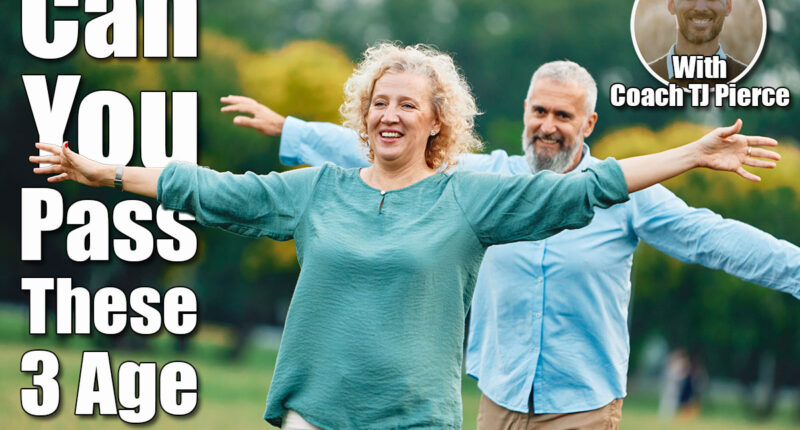 Happy active mid aged adult couple having fun walking and balancing and bonding in park or nature outdoors, healhty active mature people exercise concept. If You Can Pass These 3 Balance Tests at 50, Your Body