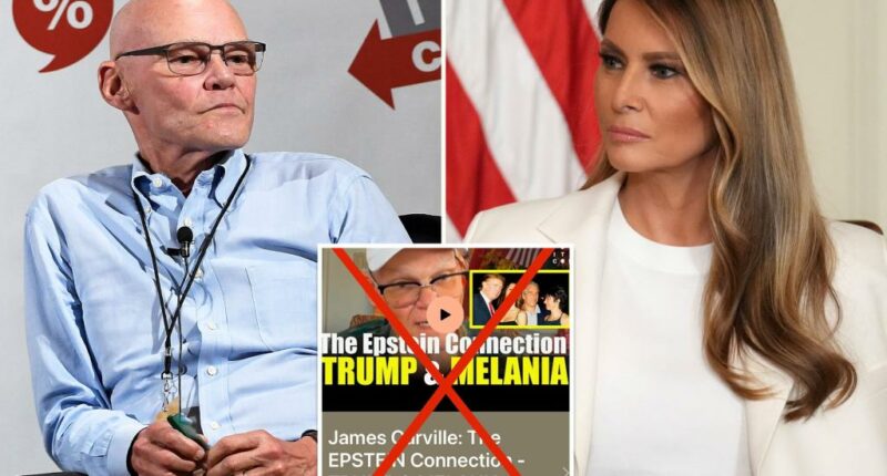 James Carville apologizes and pulls video suggesting a Melania Trump ‘Epstein connection’