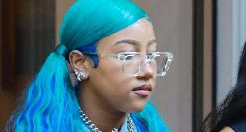 Kim Kardashian's blue-haired daughter North, 12, dons edgy ensemble