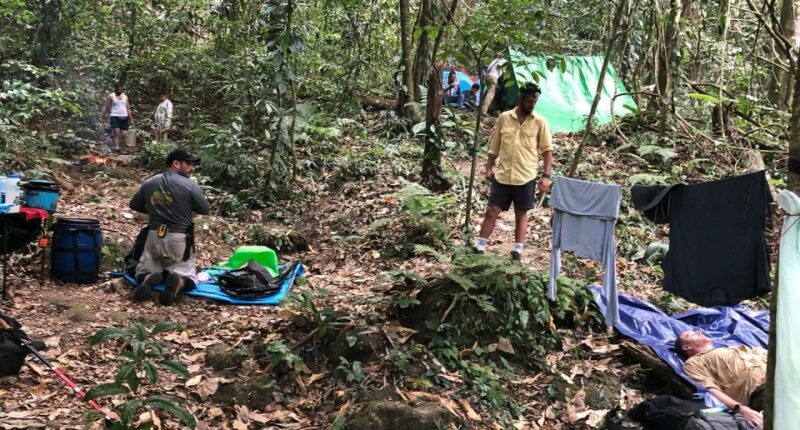 Expedition camp in the Montes Azules Biosphere Reserve, Chiapas, Mexico.