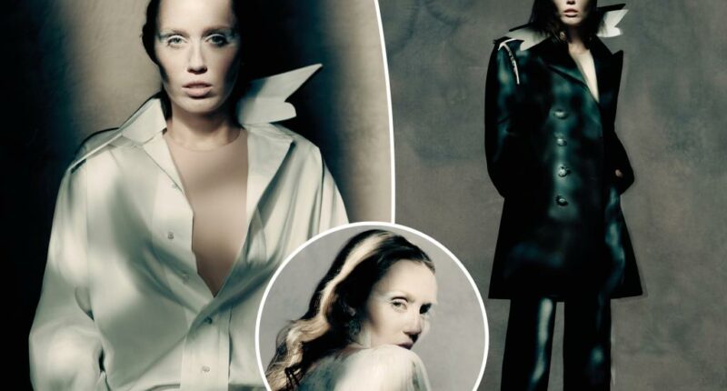 Miley Cyrus poses in body paint for Maison Margiela campaign