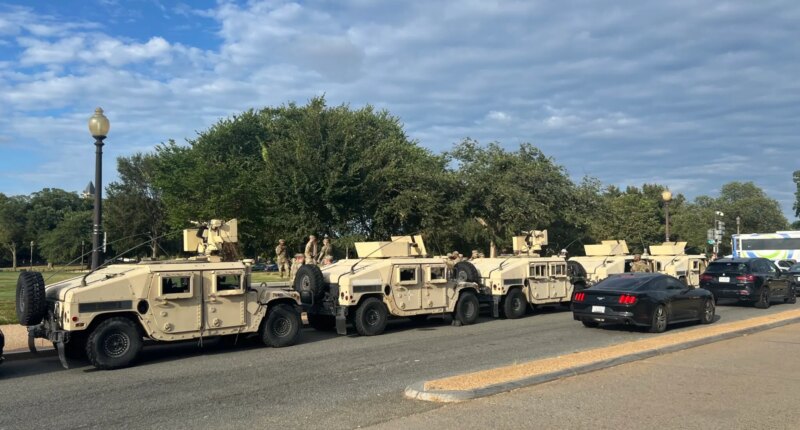 National Guard troops spotted in Washington D.C. as Trump launches crackdown on street crime
