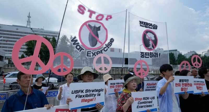 North Korean leader slams South Korea-US military drills while inspecting his most powerful warship