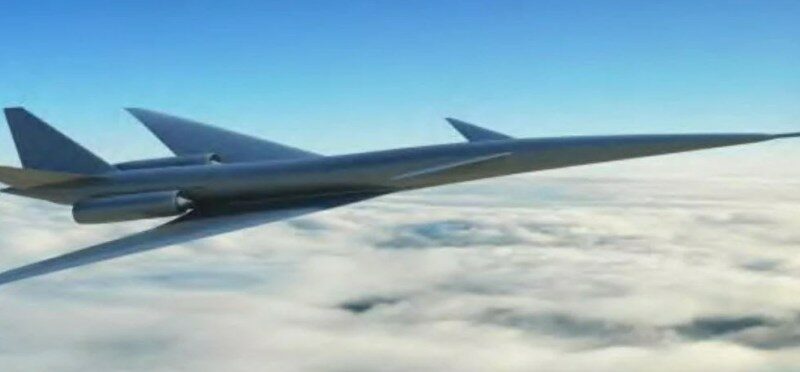 Illustration of China's Comac C949 supersonic jet.