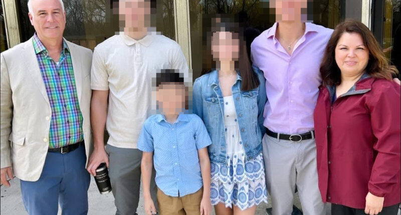 Photo of Donald and Maria Nunney with their children.