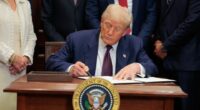 President Trump signing an executive order.