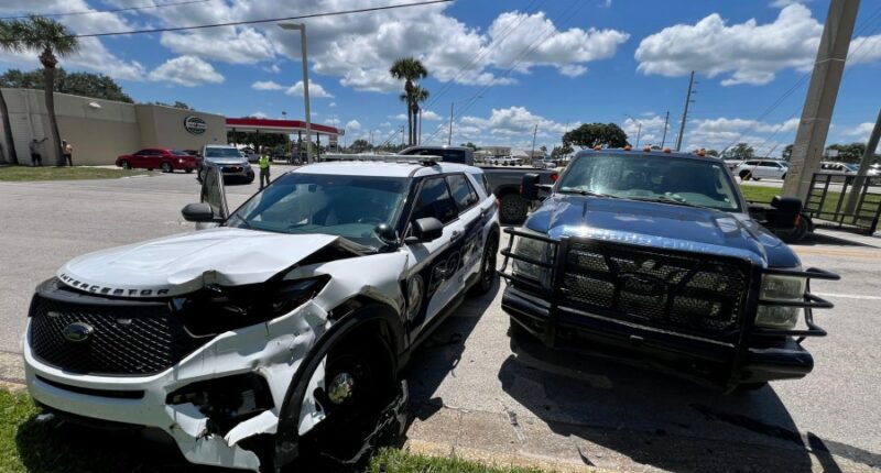 Sebring officer taken to hospital after patrol car hit in 3-vehicle crash: officials