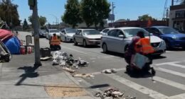 Seniors have to ride their wheelchairs on the STREET in filthy city