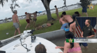 Video of a large fight at a Florida lake.