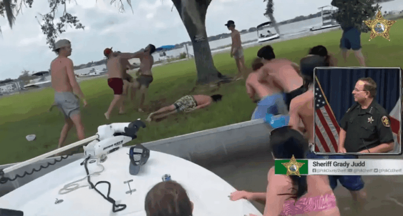 Video of a large fight at a Florida lake.