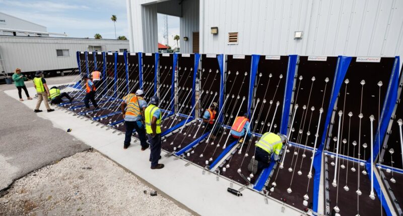 St. Pete installs AquaFence at 'critical' lift station serving hospitals, hurricane shelters