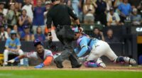 Starling Marte thrown out at plate for final out as Mets lose crusher to Brewers
