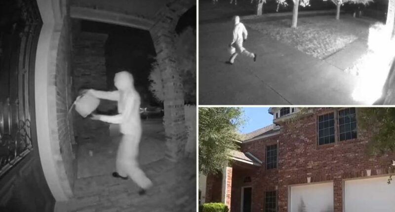 Texas family of 6, including 2 children, narrowly escape house fire set by hooded arsonist while they slept