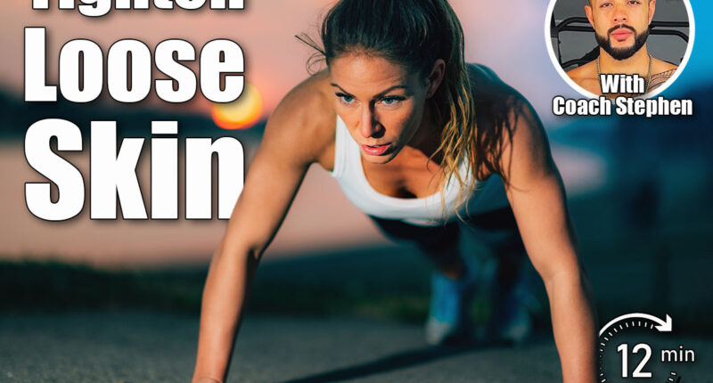 Woman Doing Fitness Training Outdoors by The Lake. The 5 Best Moves To Tighten Loose Skin After Weight Loss. Cover